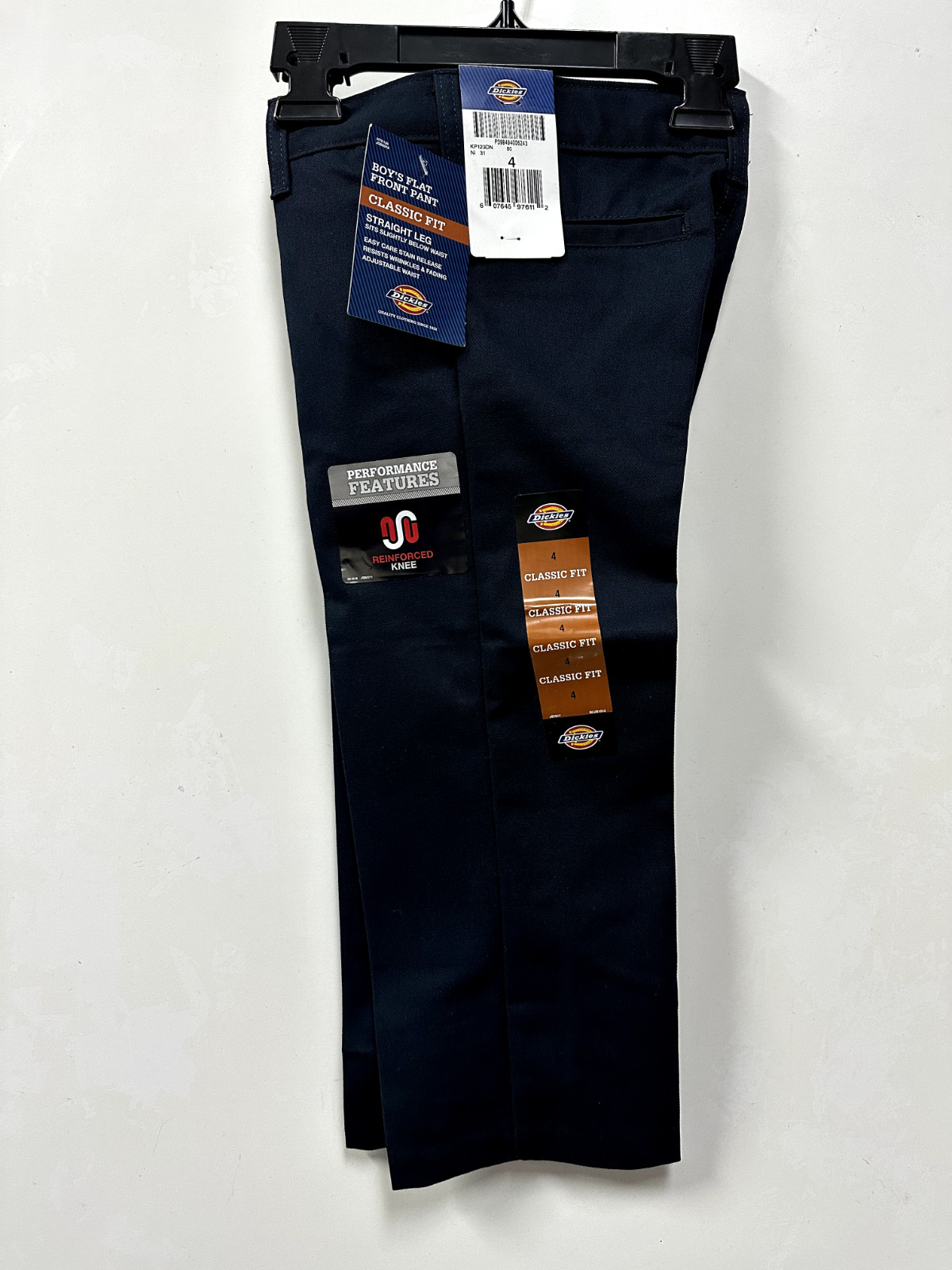 Dickies Classic Fit, Straight Leg, Boy’s Pants. Navy