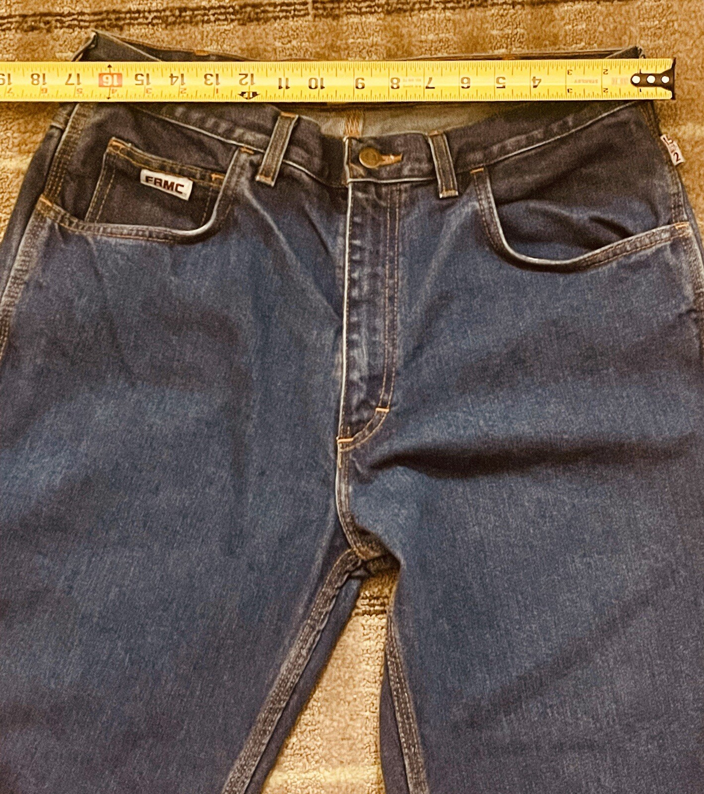 Mens Flame Resistant Jeans Dark Wash Denim Tyndale F290T 35×30 Rare Size NWT