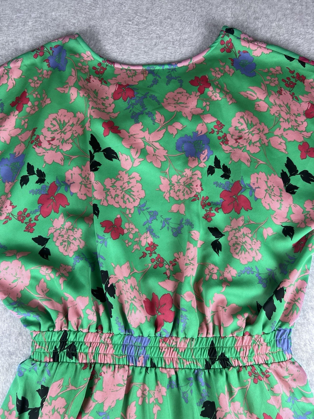 Misa Tiered Ruffle Mini Dress Tassel Tie Garden Party Size Large