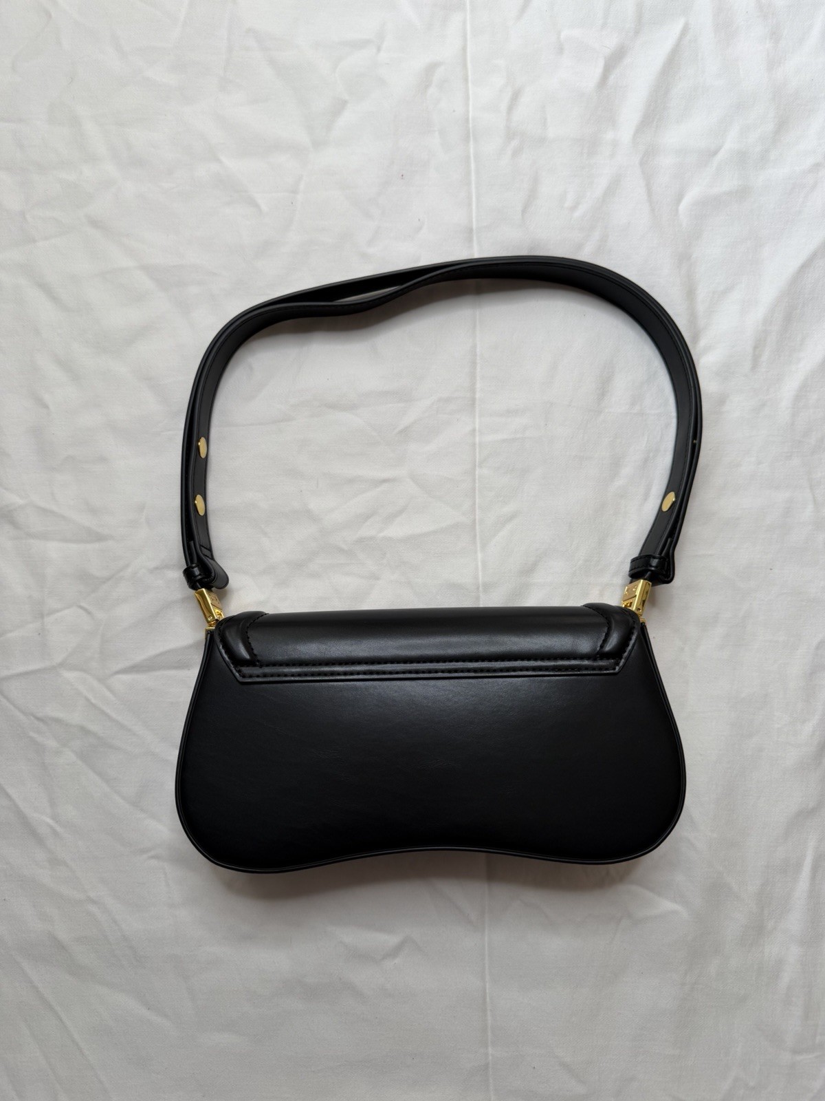 JW PEI Black Shoulder Bag Purse Gold Hardware Magnetic Closure Inner Pockets