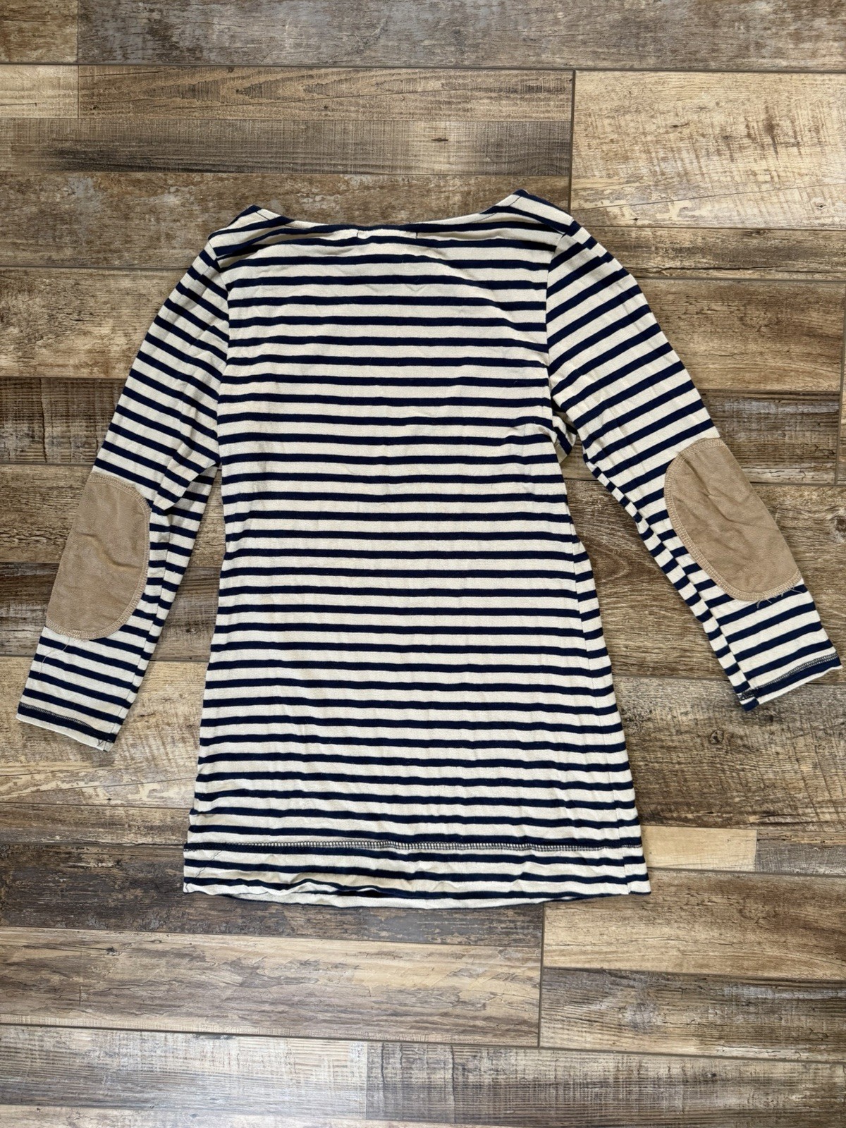 Happening In The Present Women’s Striped 3/4 Sleeve Shirt Top Size S