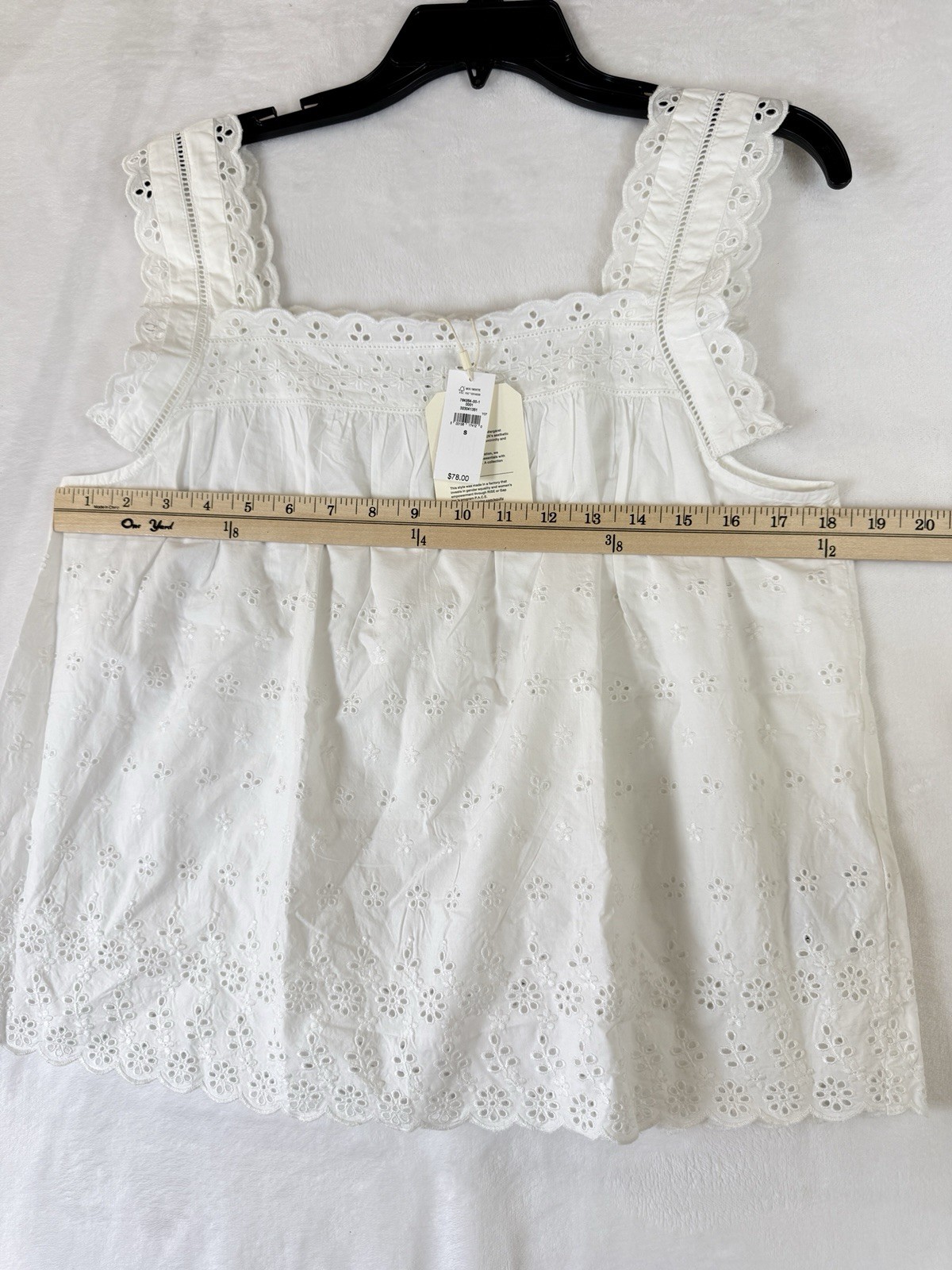 GAP x Doen Eyelet Top Small Cotton Cottagecore Boho New NWT