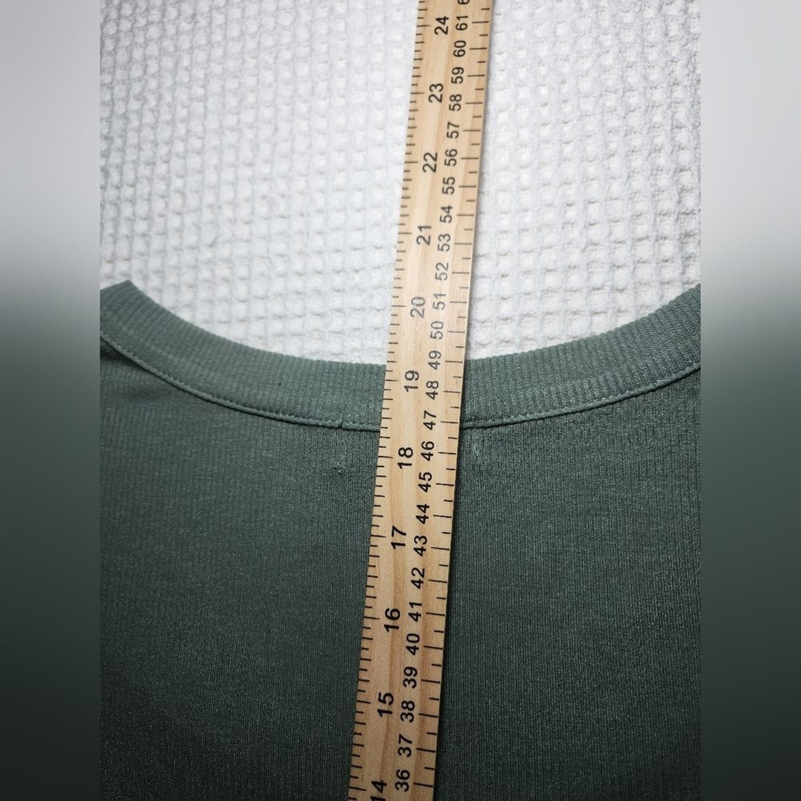 Elegant Sage Ribbed Tee Frankee & Skylarr Size S