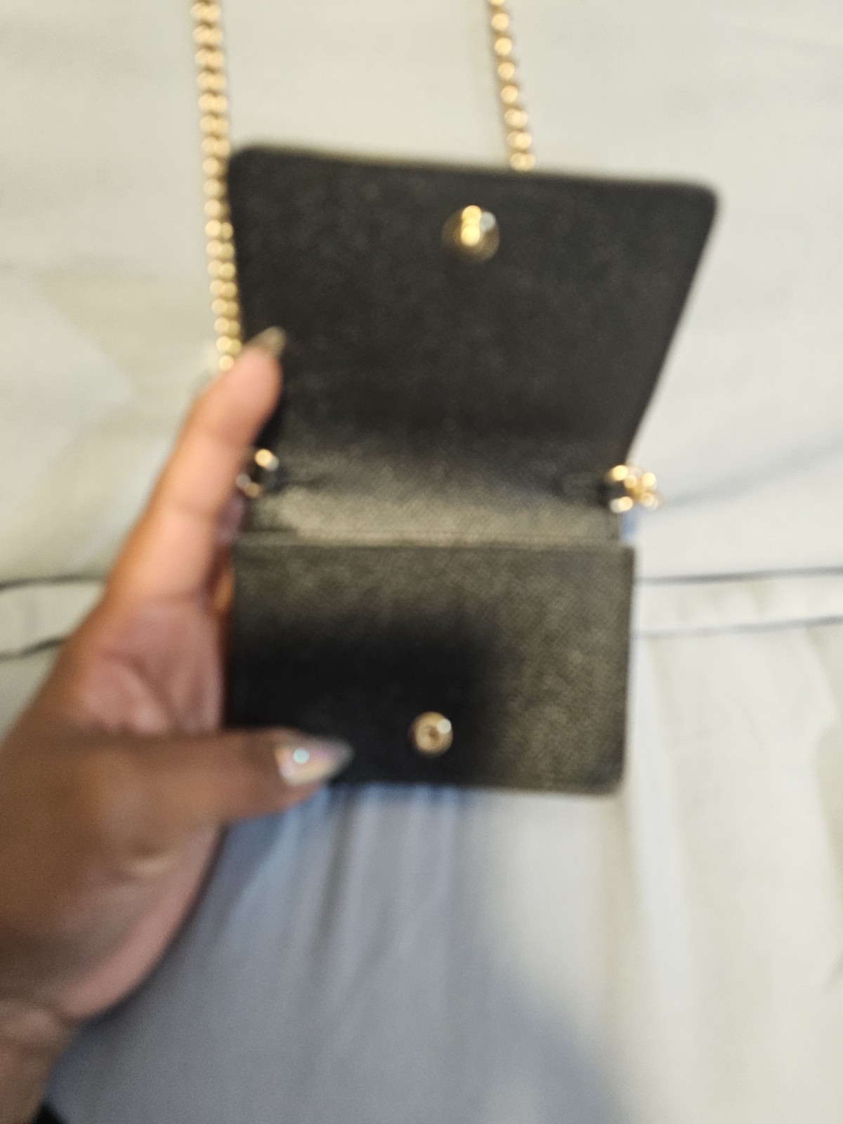 Coach Mini Leather Wallet On a Chain – Black (C0059)