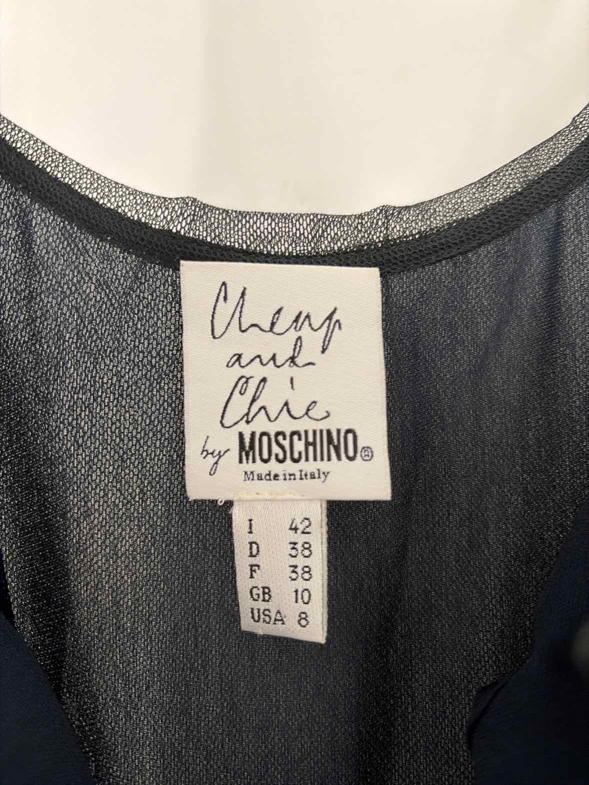 Pre-Owned Moschino Cheap & Chic Black Size 8 Maxi Sleeveless Dress