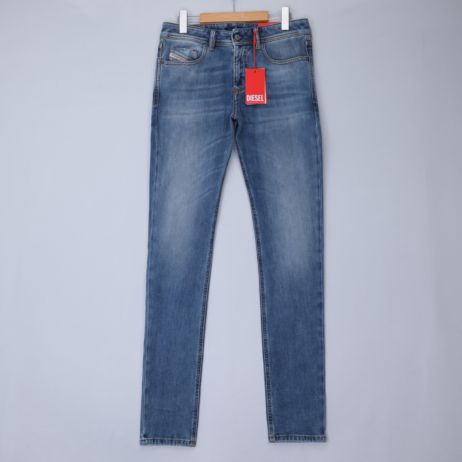 Diesel Mens Jeans 1979 Sleenker Trouser Skinny Leg Low Rise Medium Blue Size NWT
