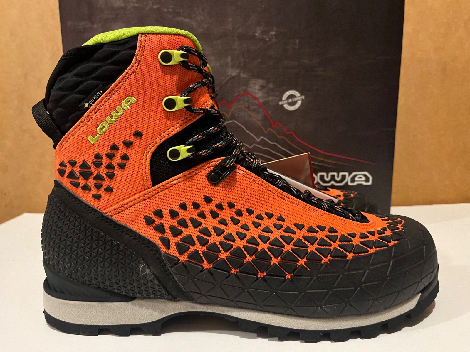 LOWA Alpine SL GTX GoreTex Flame Boots Hiking Trekking Mountaineering MADE ITALY