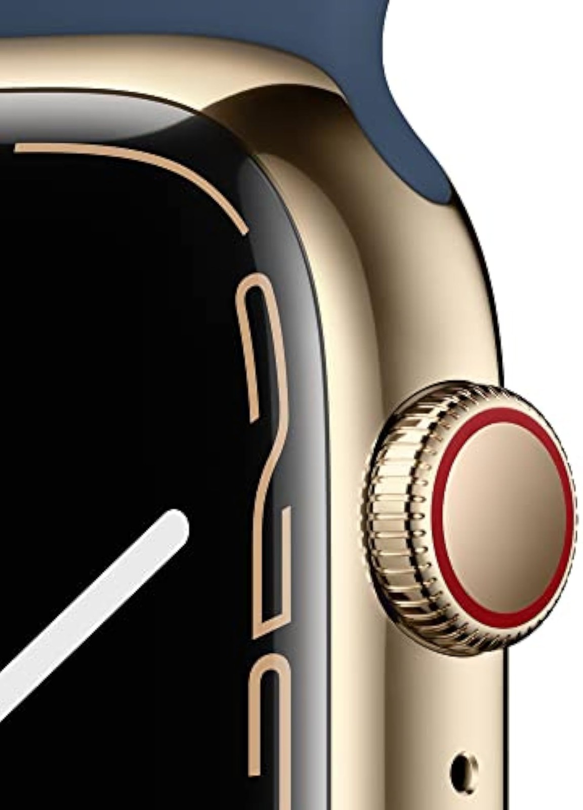 Apple Watch Series 7 (GPS + Cellular, 45MM) – Gold Stainless Steel Case with Aby
