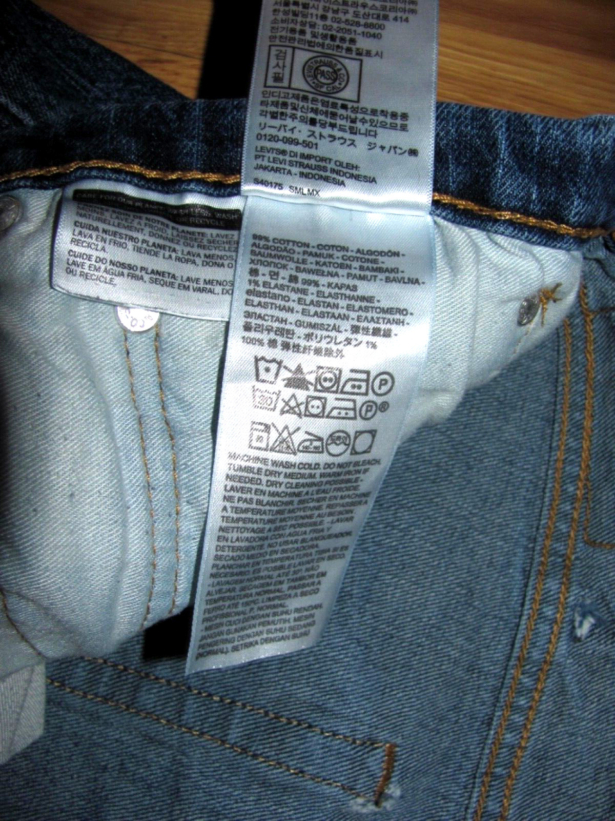 Levi’s 505 Medium Fade Blue Denim Straight Leg Stretchy Jeans Men’s 38×30 (TD18)