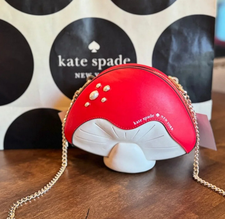 Kate Spade Take a Hike 3D Mushroom Crossbody Purse Chip N Dale – Limited Edition