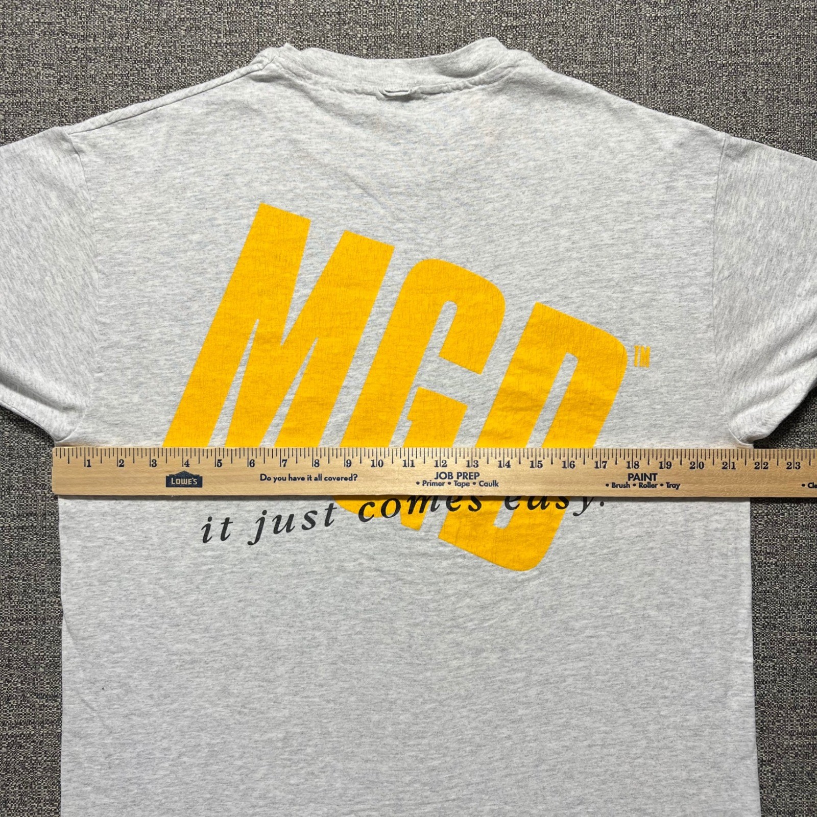 Miller Genuine Draft It Just Comes Easy Vintage 90s Gray Beer T Shirt Mens XL