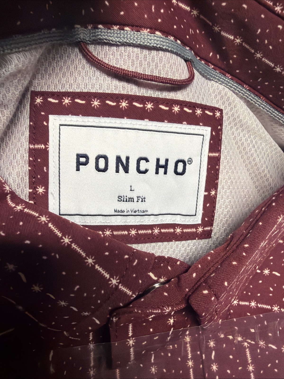 Poncho Pearl Snap Men’s Shirt The Farmer Short Sleeve Large Slim Fit