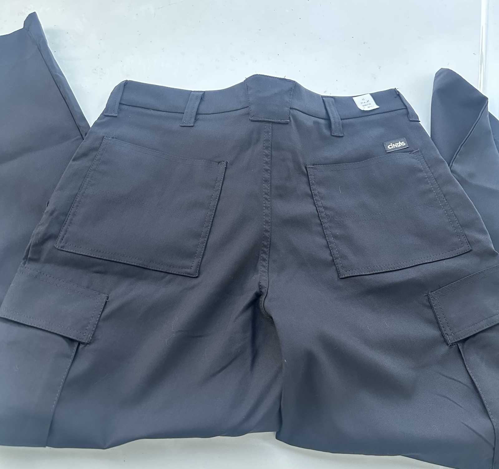 Lot Of 2 Cintas Comfort Flex PRO Cargo Work Pants Size 40×30 Black #23270-35