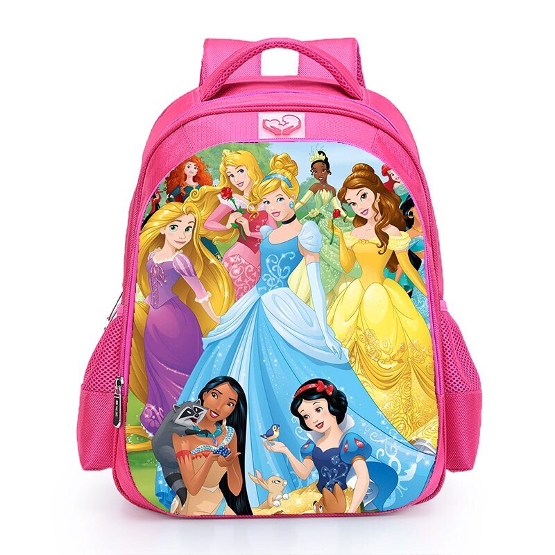 16“ Snow/White Princess Kids Backpack School Shoulder Bags Daily Bags Mochila