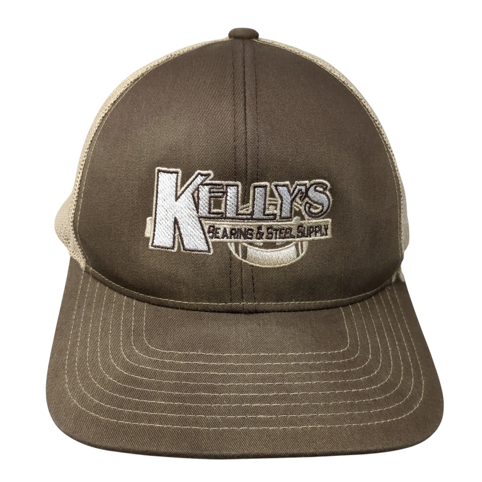 Kelly’s Bearing & Steel Supply Snapback Trucker Hat Brown OS Pacific Headwear