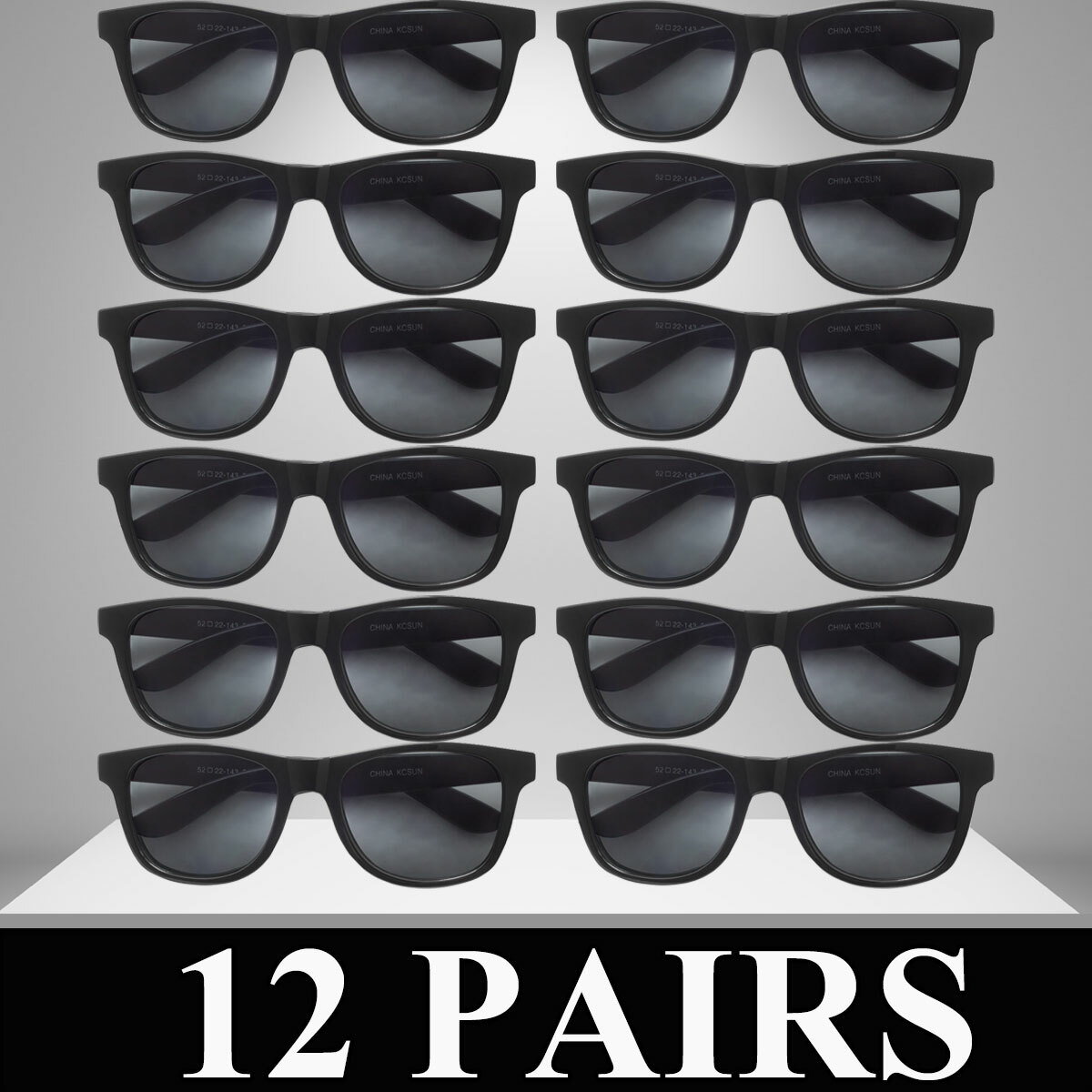 Mens Womens Sunglasses Classic Retro Unisex Wayfar Style Bulk 12 PACK Sunglass