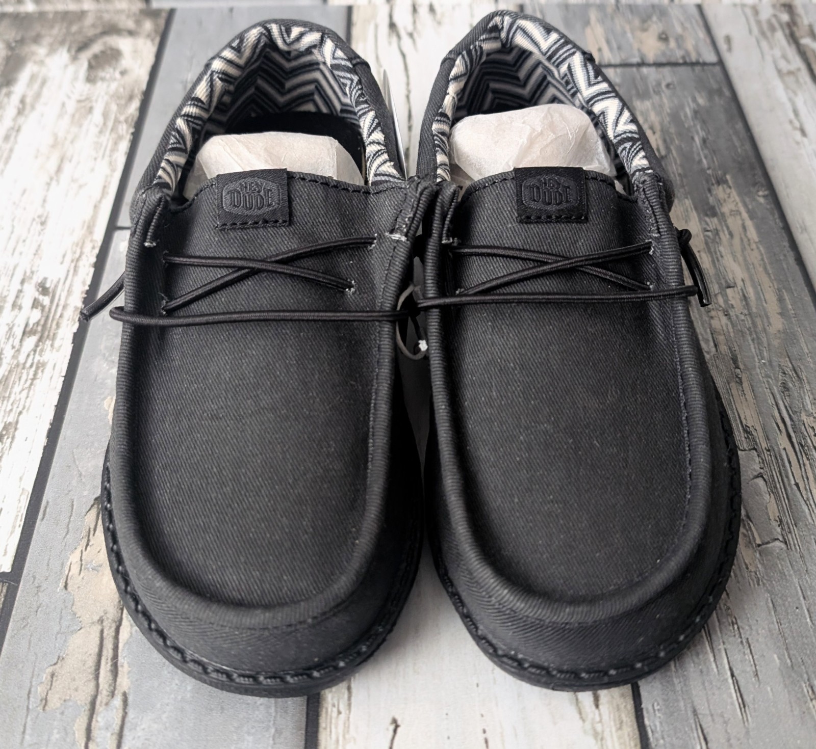 Hey Dude Wally Stretch Canvas Kids Size C11 Black Slip On Shoes 41144-060 NEW