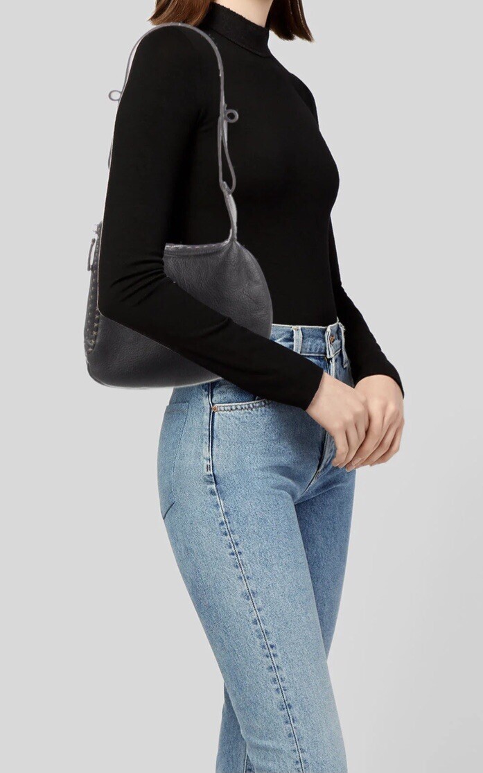 Fendi Vintage Oyster shoulder Bag With Unique Looped Strap