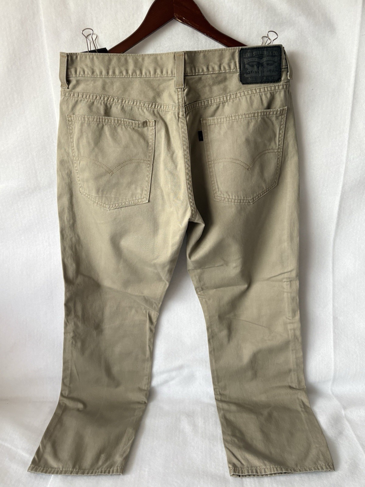 Levi’s Men’s 511 Tan/Khaki Color Straight Leg Low Rise Jeans Size 36×30