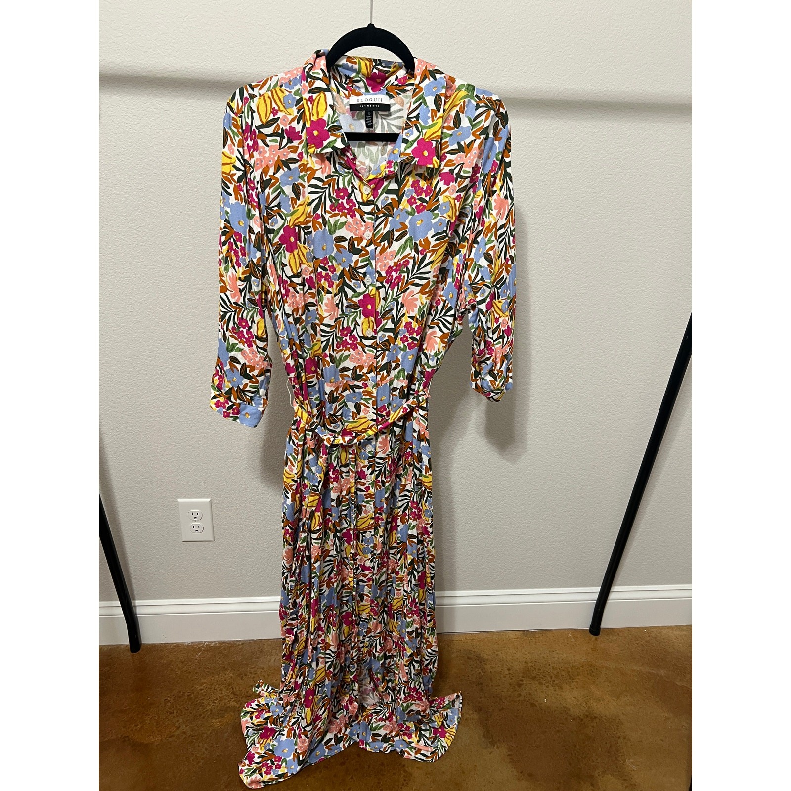 Eloquii Elements Floral Maxi Dress Size 22