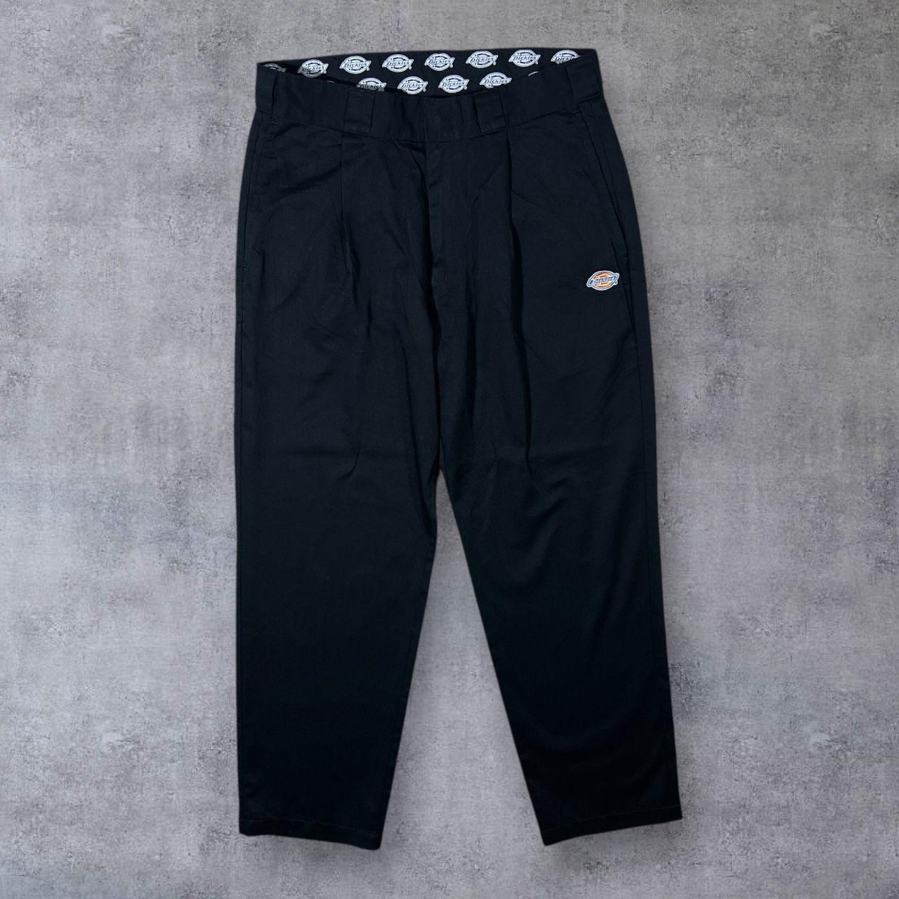 Dickies Black Polyester Cotton Blend Straight Leg Lightweight Trousers Medium