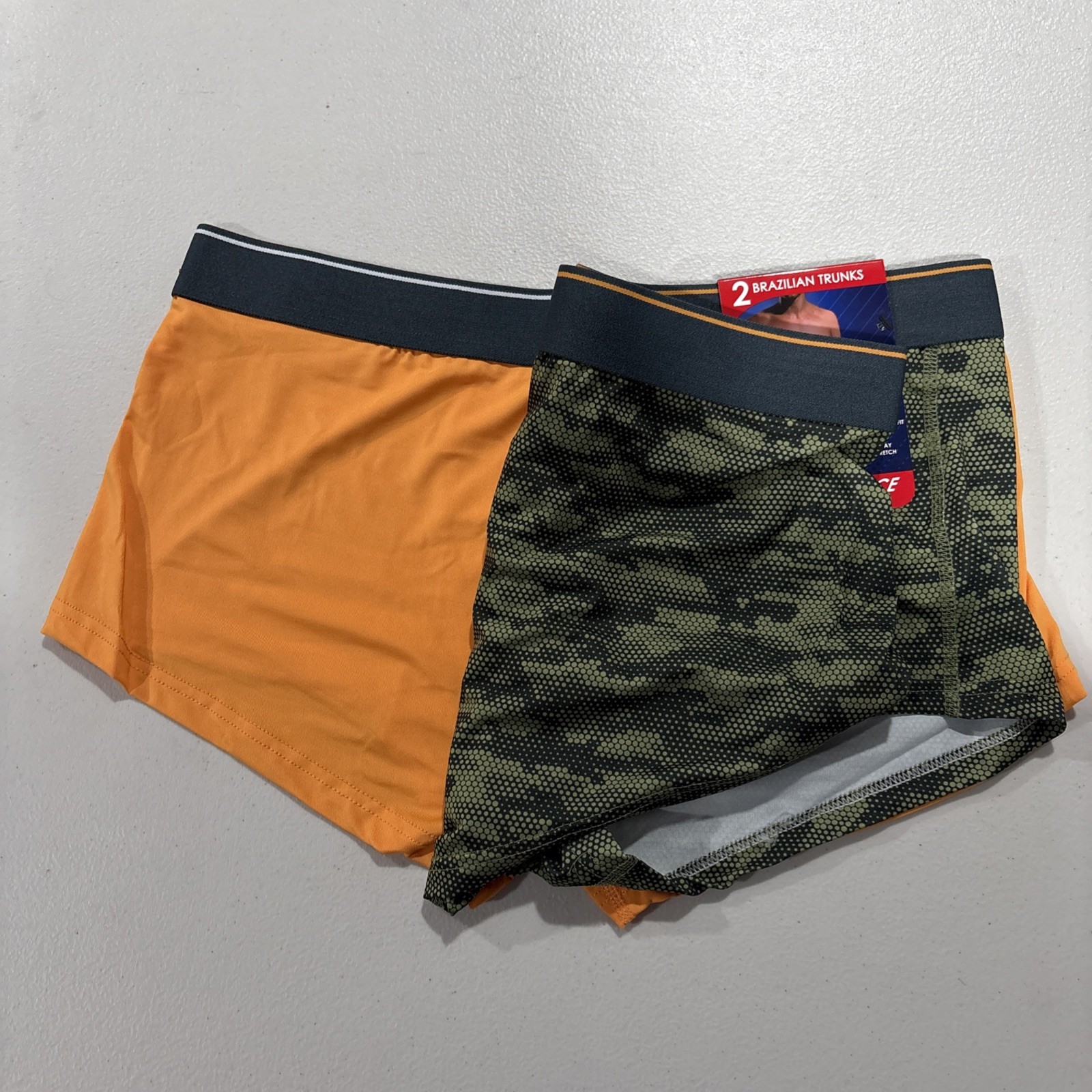 2 Pack Equipo Brazilian TRUNK Brief Underwear Microfiber Stretch Men’s Green L