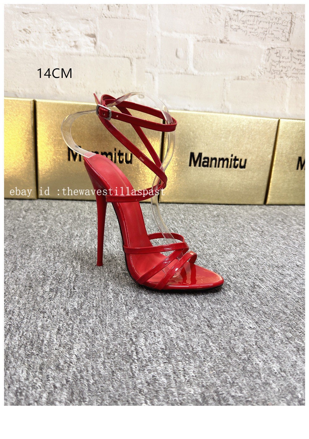 Womens 14-16cm High Heel Cross Thin Heel Strap Summer Roman Sandals Sexy Shoes