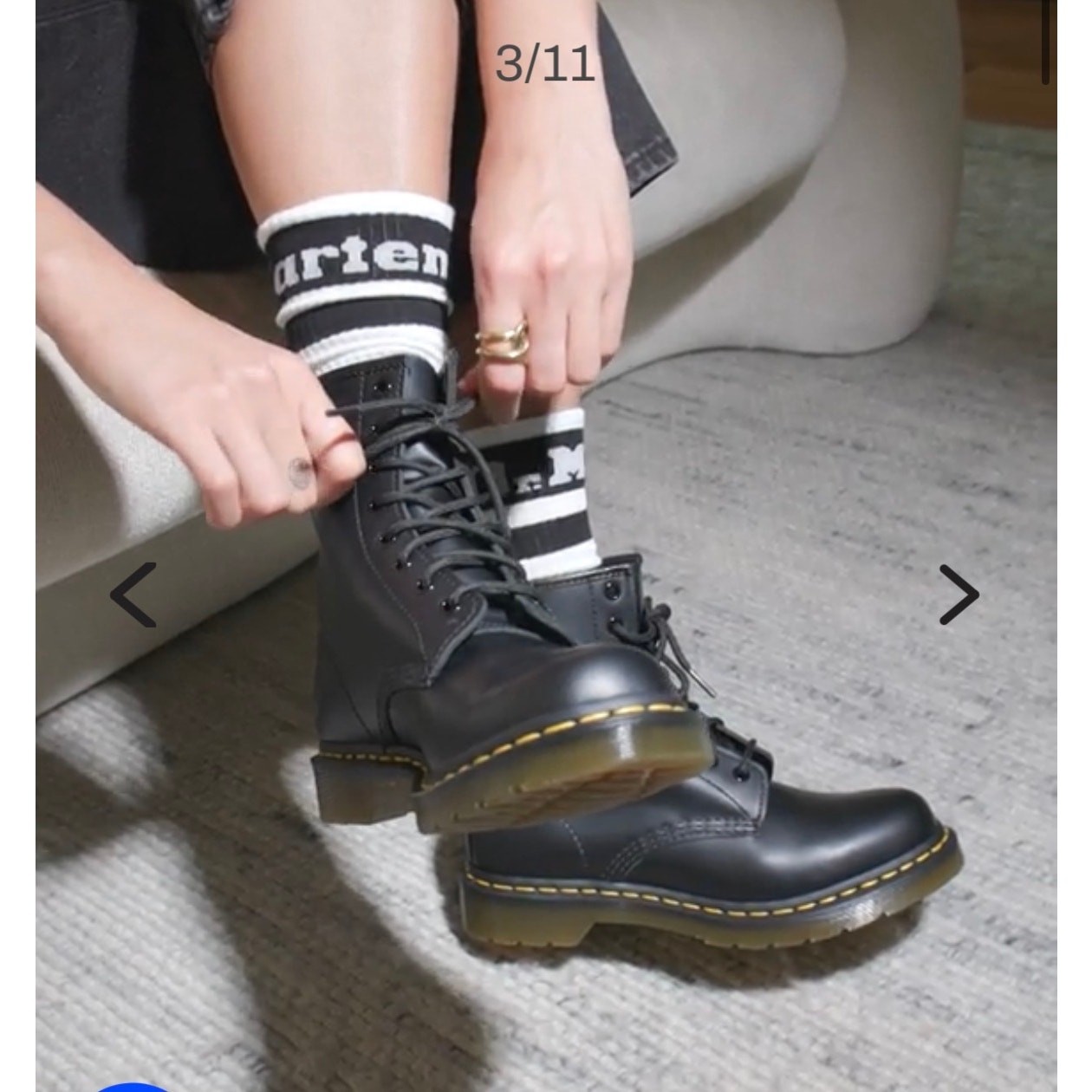 Dr. Martens 1460 Black Leather Lace-Up Combat Boots Women’s 7 EU 38