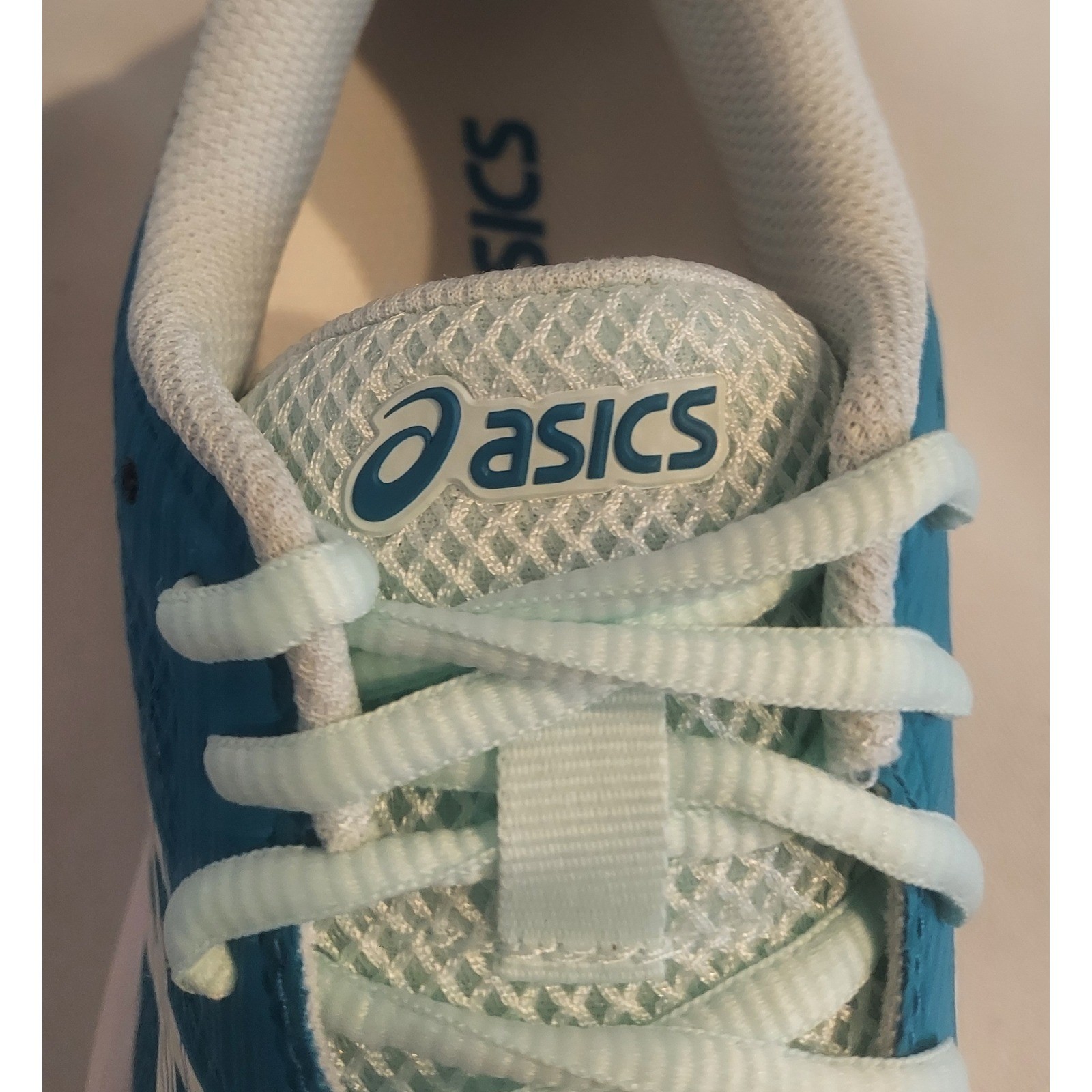 Asics Womens Teal & White Gel Game 9 Sneakers Tennis Shoes Pickleball Size 7 NWT