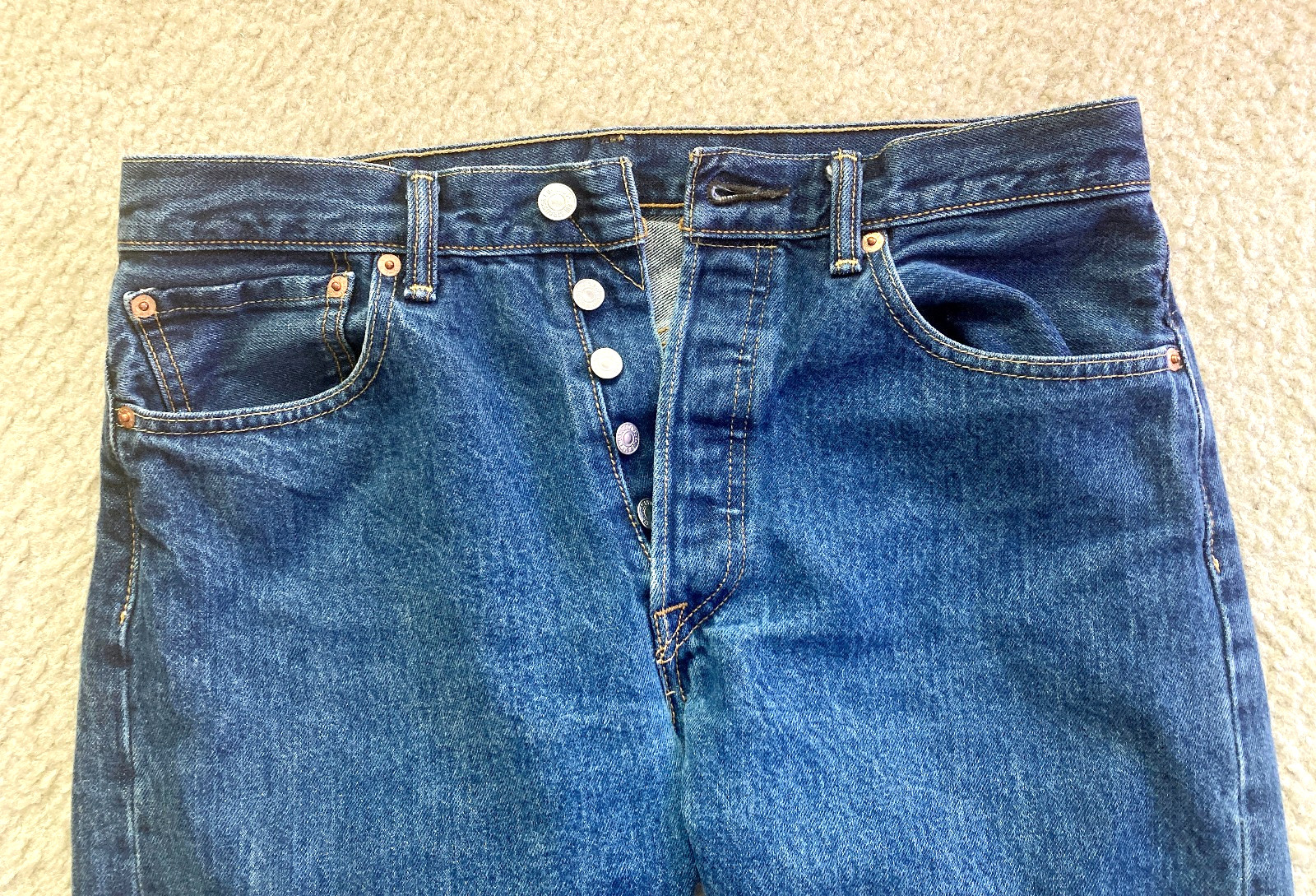 Levis 501 Jeans Men Size 32×30 Denim Blue Straight Leg Button Fly