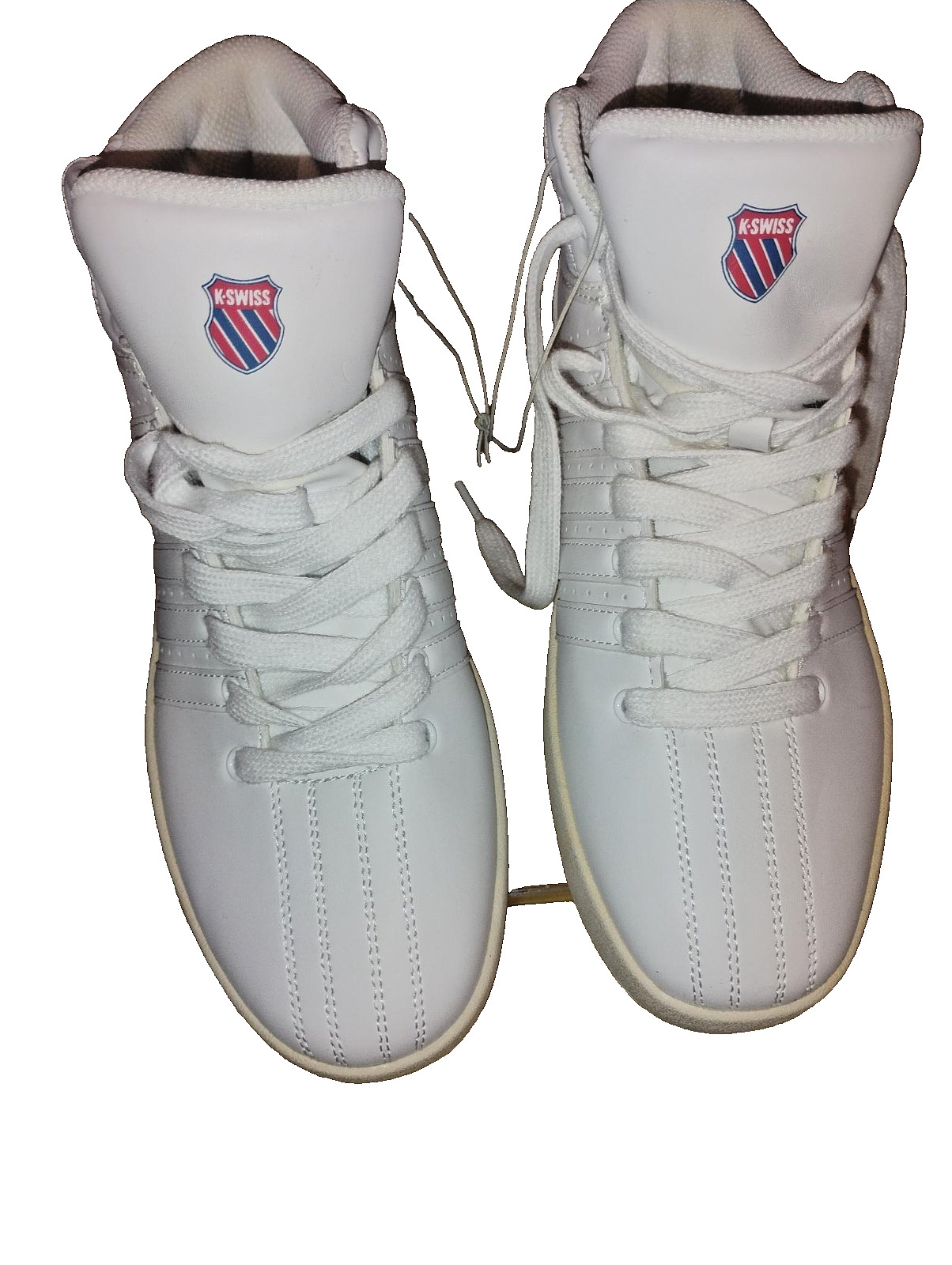 K-Swiss Men’s Size 8 White High Top Casual Athletic Sneakers Shoes