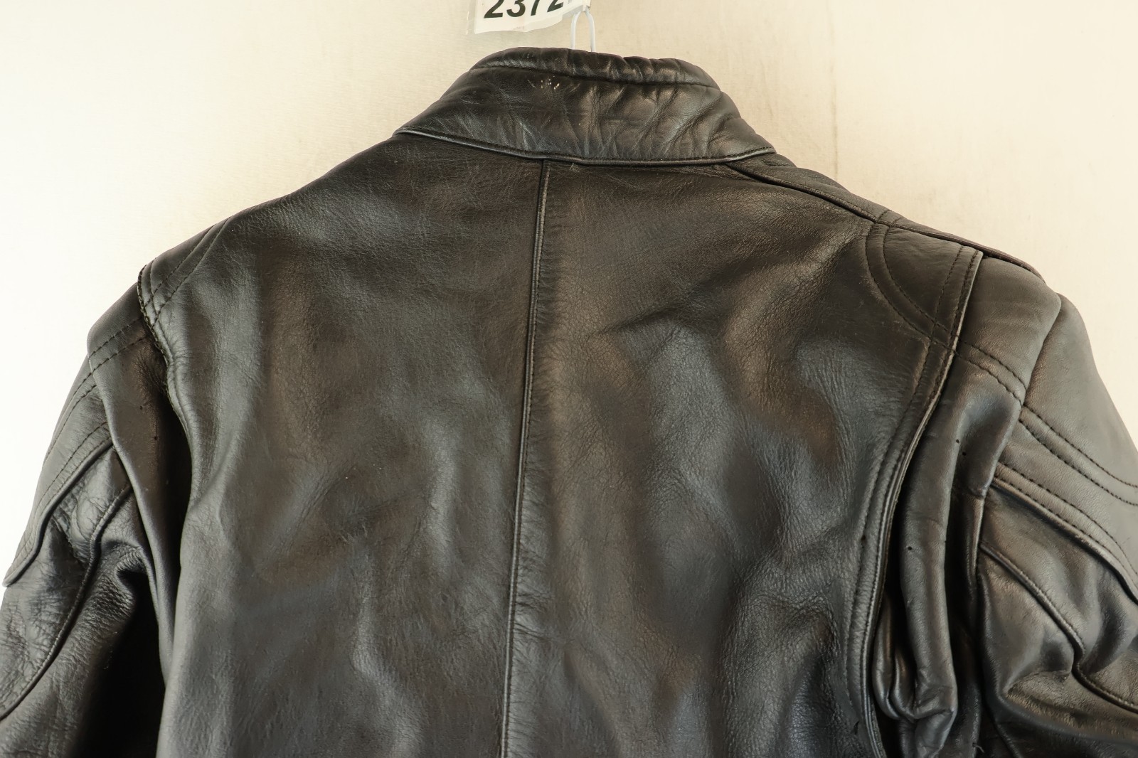 ASHMAN Black Leather Motorbike Jacket size Uk 12 Womens Riding Racing 023727