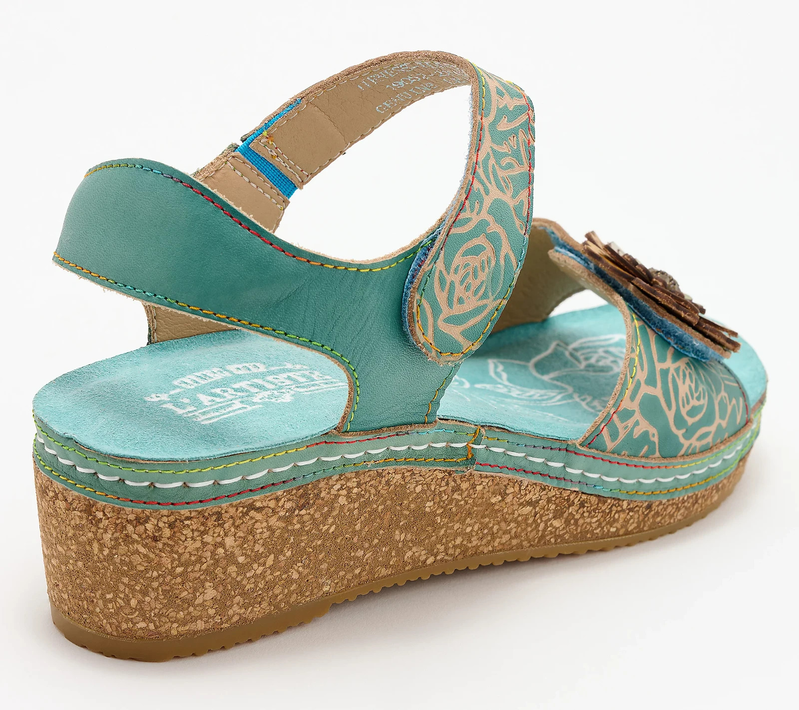 L’Artiste Spring Step Leather Wedge Sandals-Cuteness-Camel-EU35 (5)-A587756