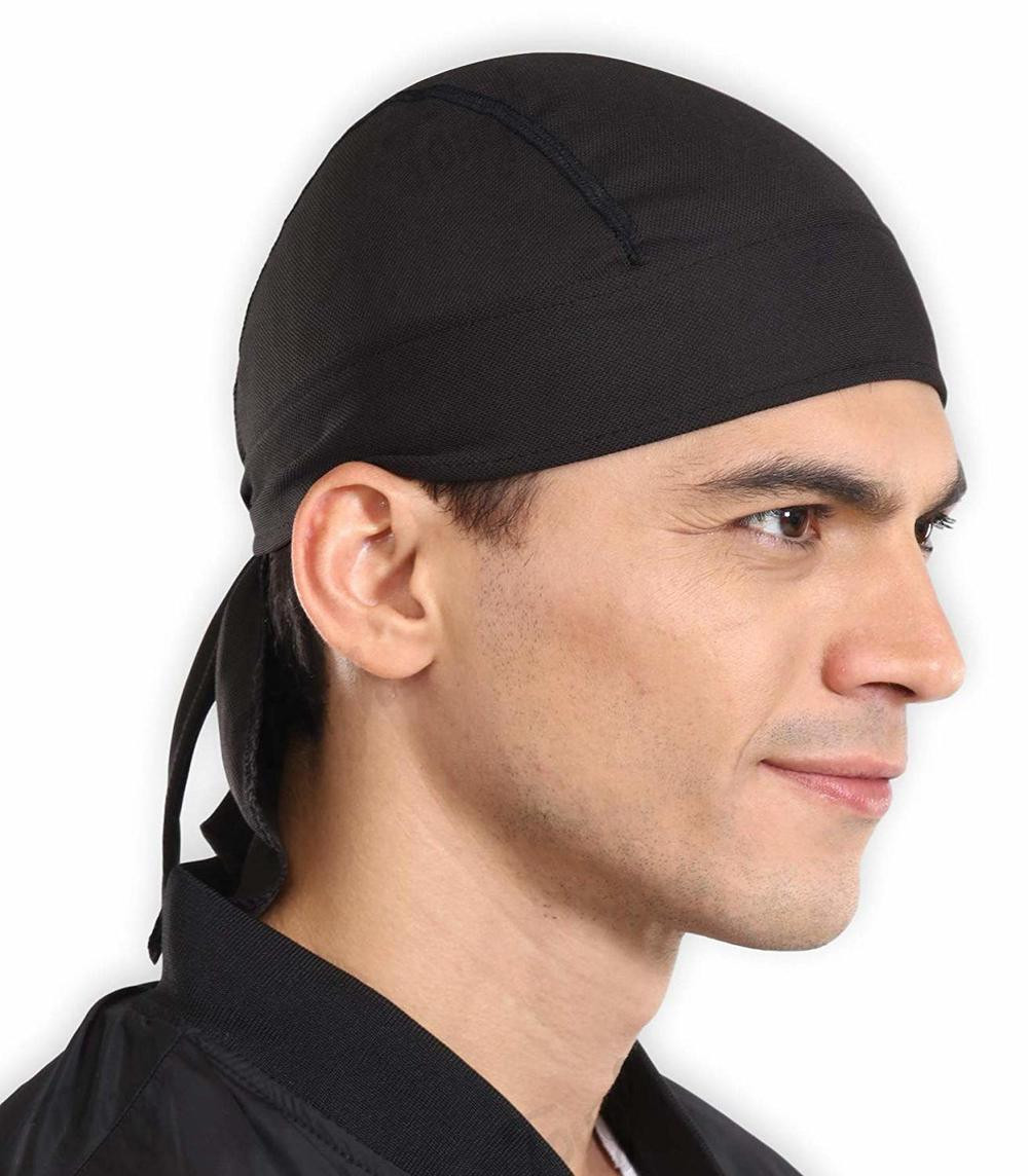 2-Pack Cooling Helmet Liner Do Rag Skull Cap for Men Head Scarf for Motorcycle