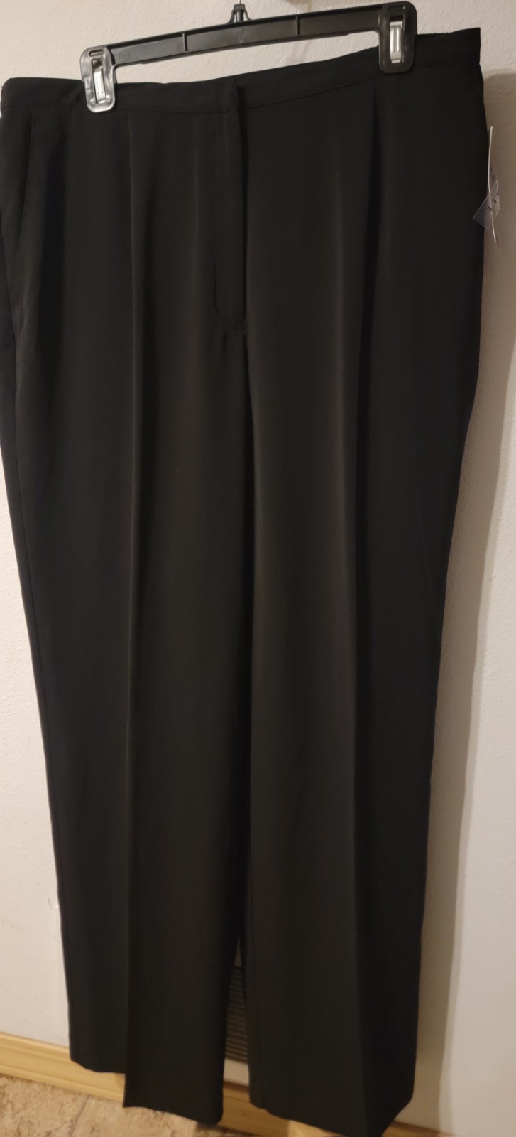 Norton McNaughton Sz 16W Blk Career Class Loose 100% Polyester Trouser Pant NWT