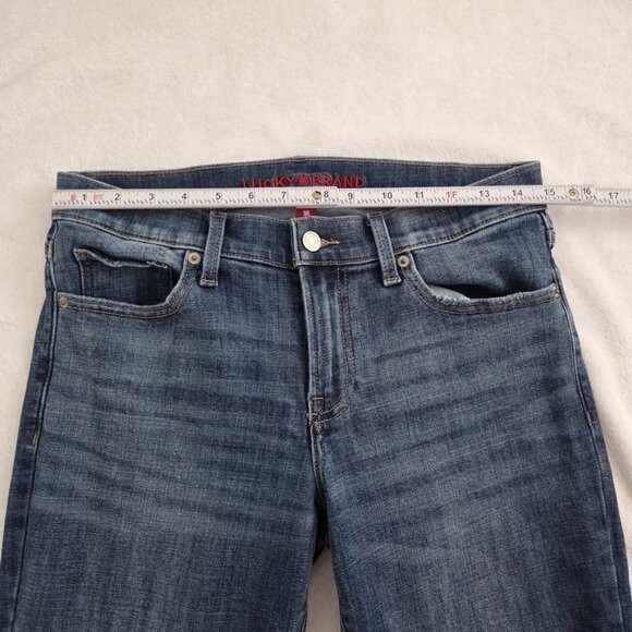Lucky Brand Jeans Sz 8 /29 Mid Rise Sweet Straight Leg Blue Stretch Denim Casual