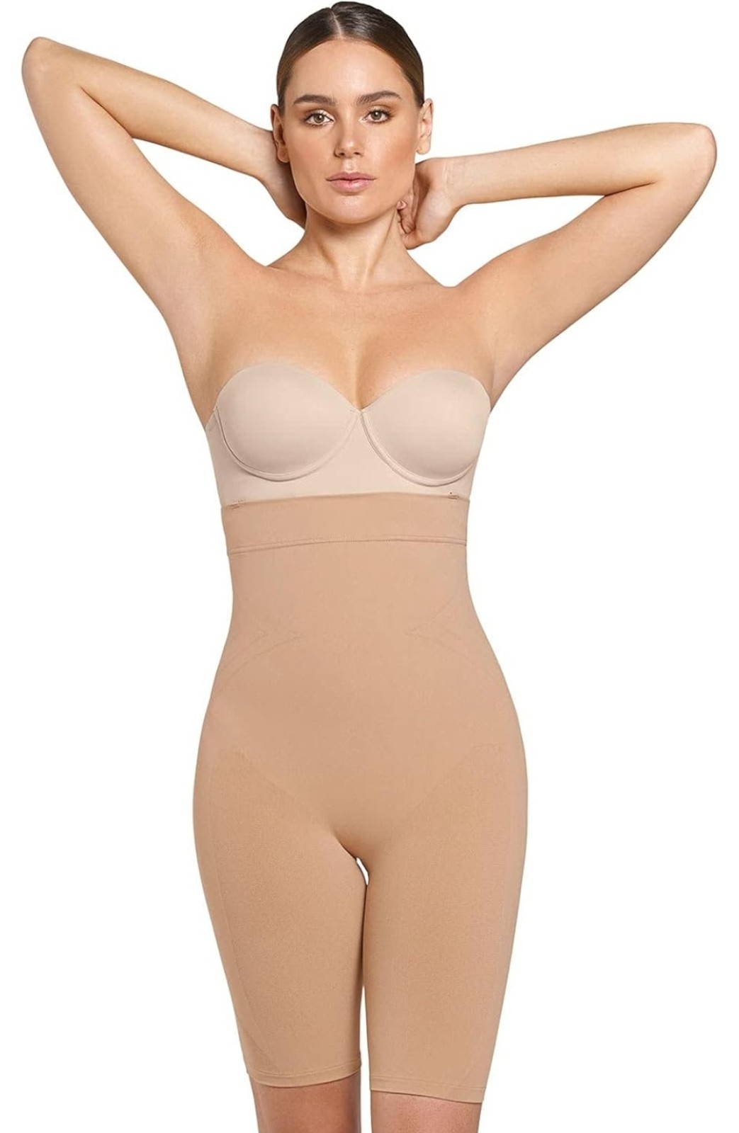 Leonisa Women’s High Waisted Shapewear Shorts-Tummy Control Shape-Size:M