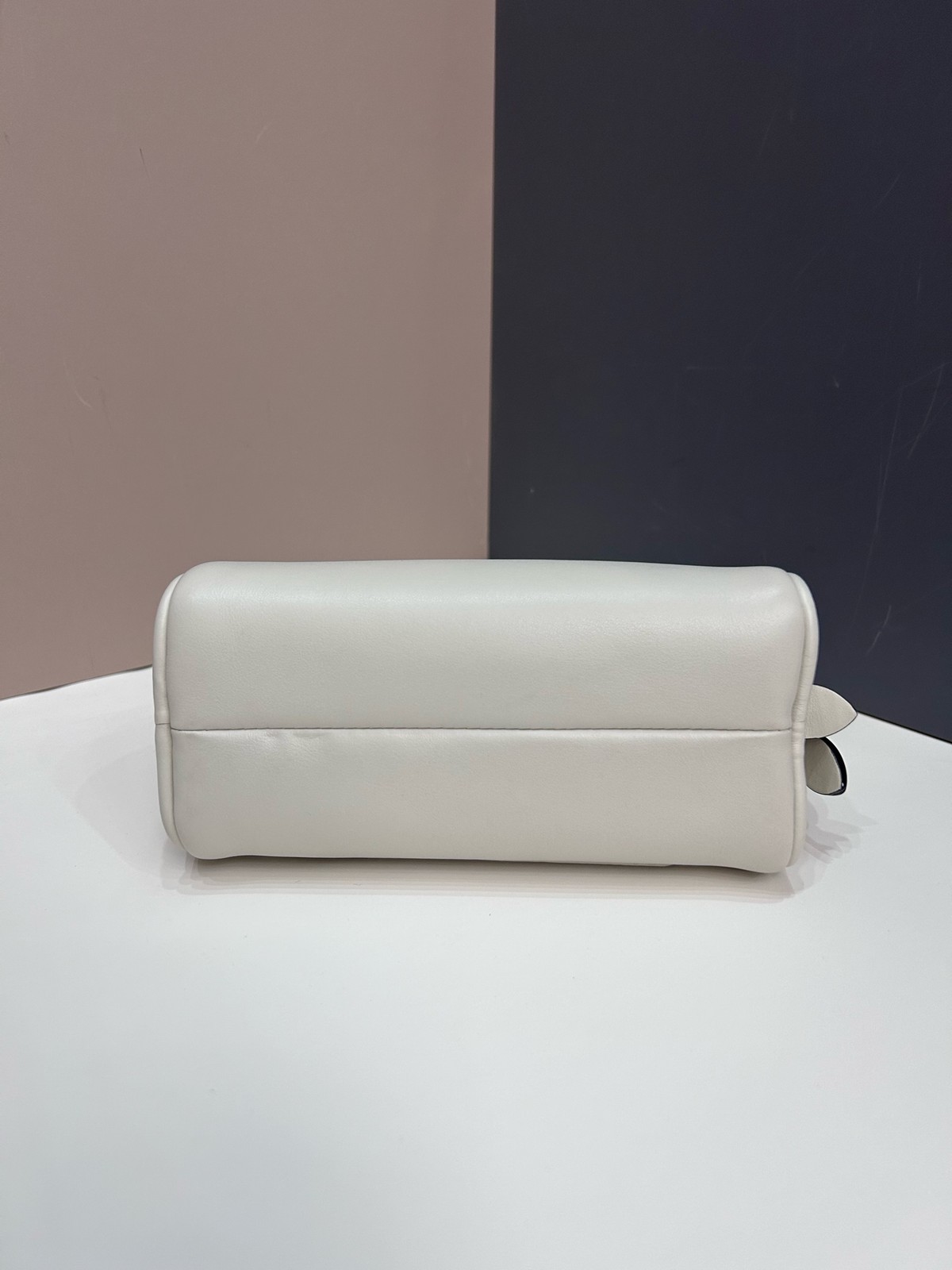 Authentic Preowned Miu Miu Mini Dome White Leather W/ Detachable Crossbody Strap