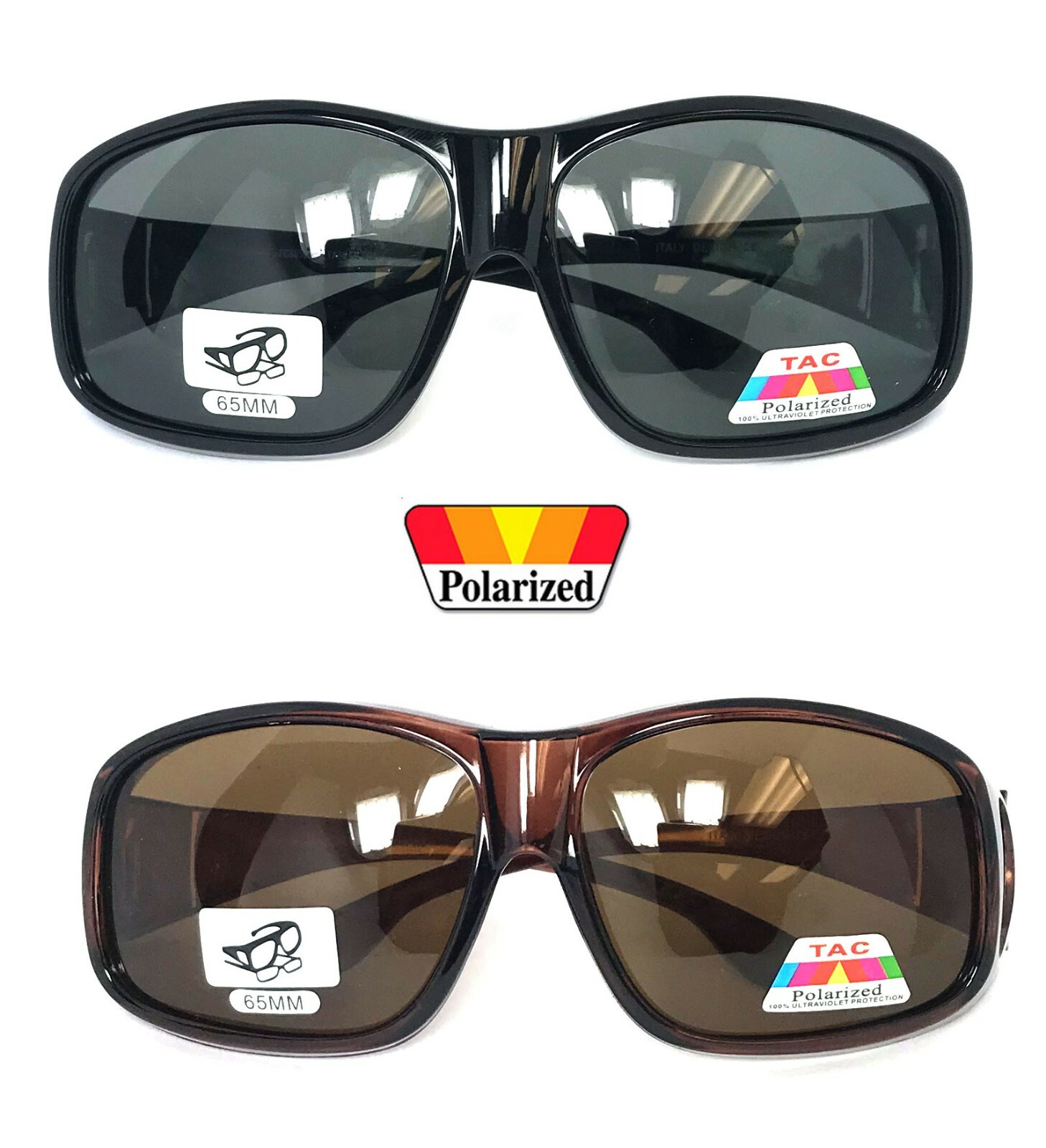 Large Fit Over Most Rx Glasses Sunglasses Polarized Lens Cover All Wrap Around