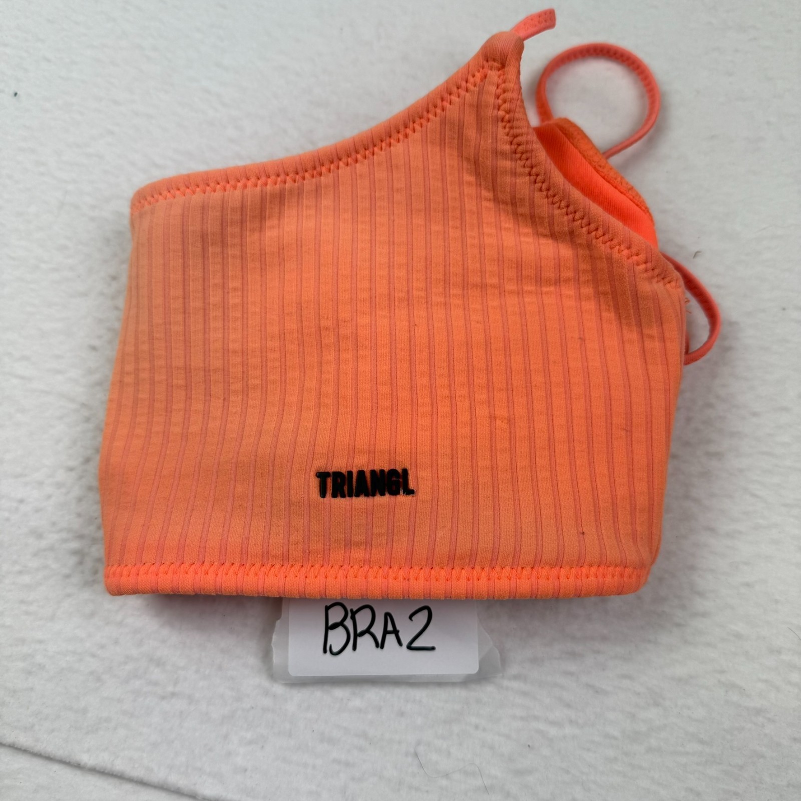 Triangl Bikini Top Women’s Size Medium Orange Adjustable Staps