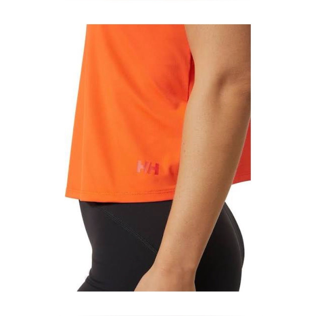 Helly Hansen Ocean Cropped Tank Top Bright Orange Large Neon Sleeveless NWT