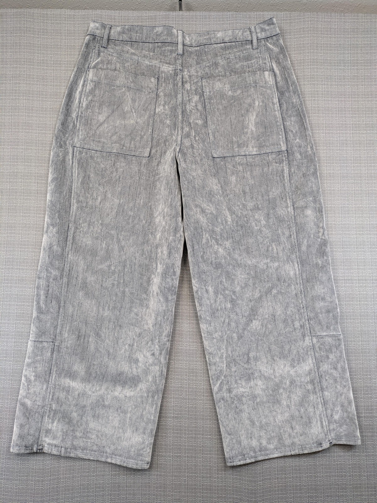 A.n.a Highest-Rise Barrel Jeans Womens 18 Gray High Rise Tapered Crop Stretch