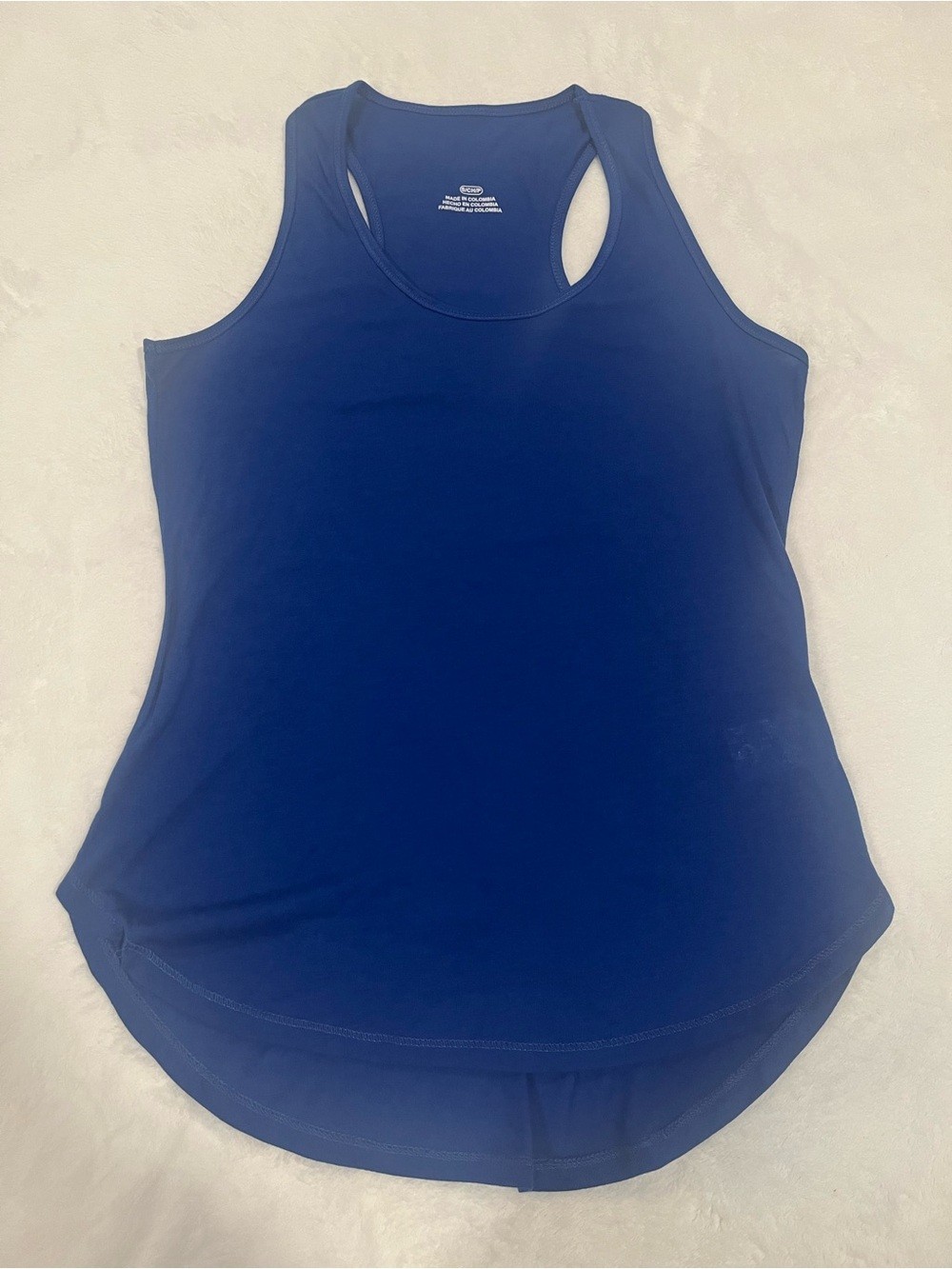 Vibrant Blue Racerback Tank Top – Size Small