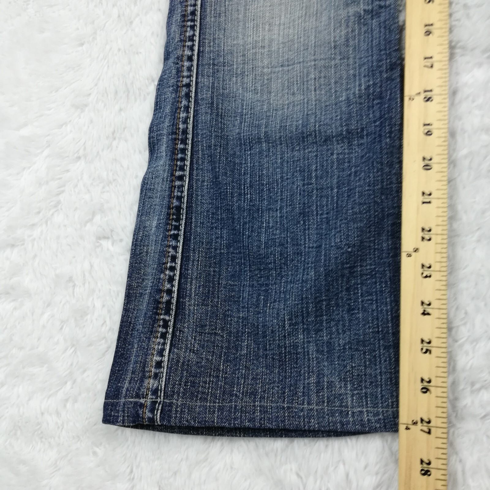 Silver Jeans Womens Twisted Flare Boot Cut Denim Blue Stone Wash Short 30