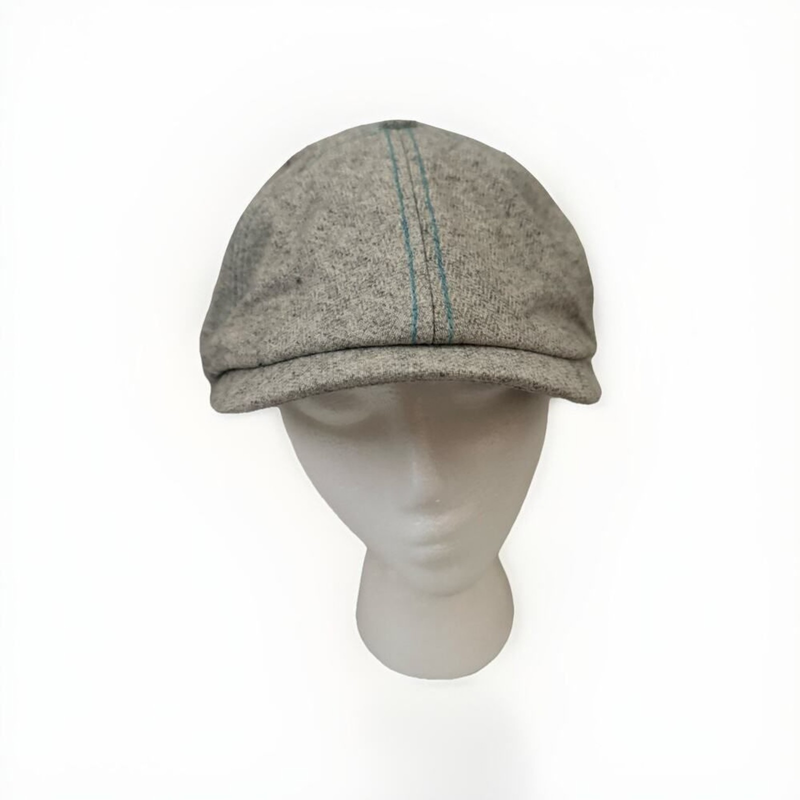 Y2K Pistil Kody Cadet Cap Wool Blend Ice Gray Short Bill Cabbie Winter Hat OS