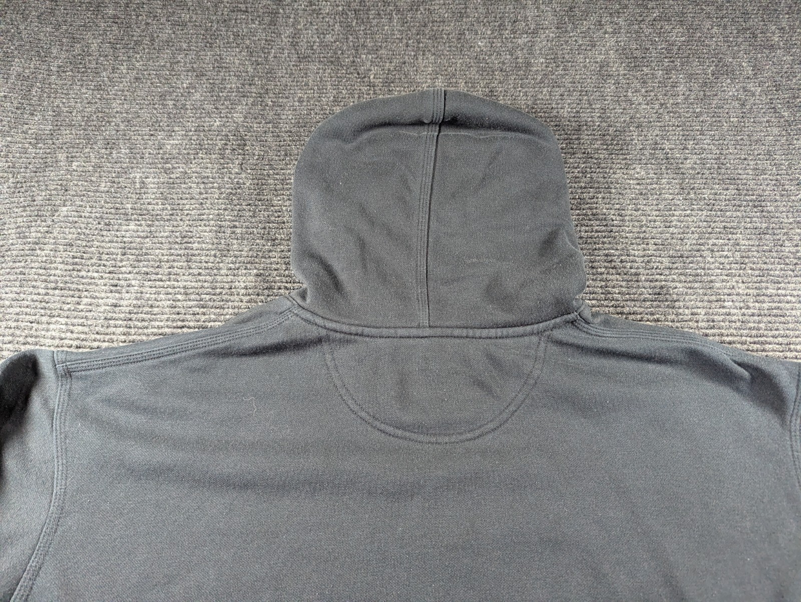 Champion Powerblend Fleece Pullover Hoodie Mens L Black Cotton Kangaroo Pocket
