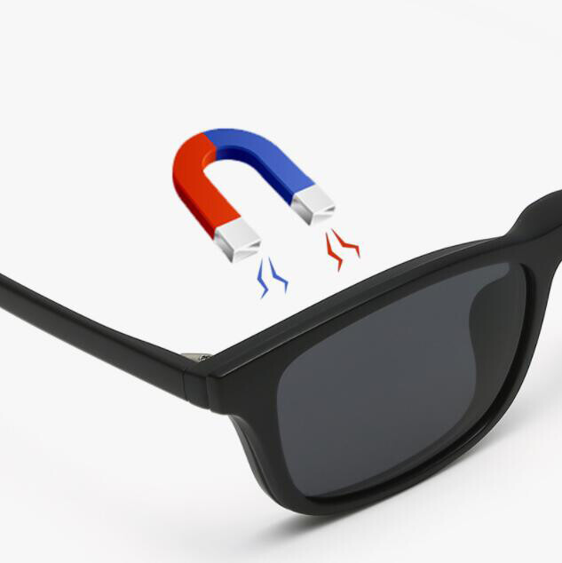 5 in 1 Magnetic Clip-on Reading Glasses For Men Women Polarized Sunglasses New
