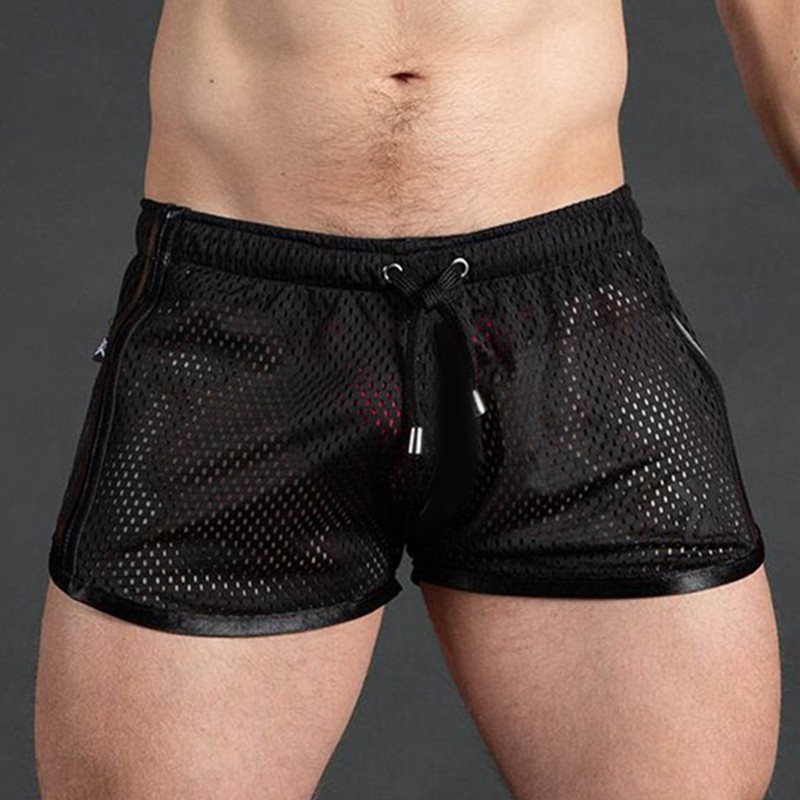 Mens Mesh Workout Running Sports Shorts Breathable Gym Training Fitness Pant