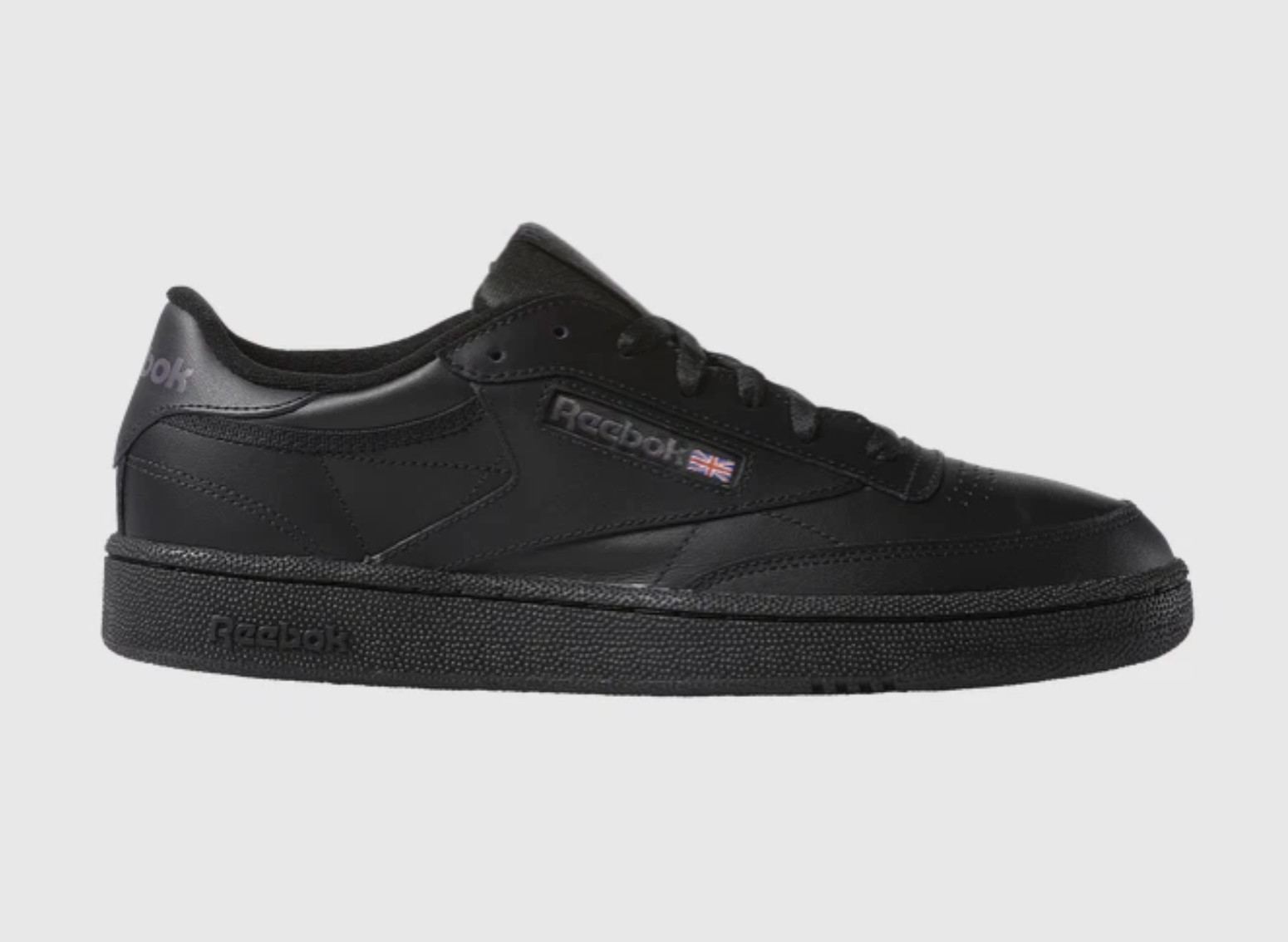 Reebok Club C 85 Triple Black Charcoal Men’s Size 5-7 Classic Vintage New