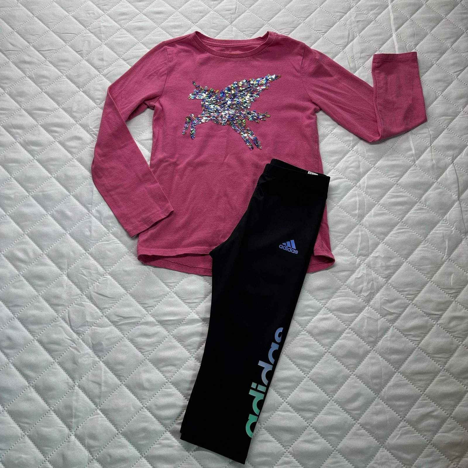 Girls Mixed Clothing Bundle including Nike, Adidas, and gymboree, 14- pieces Siz